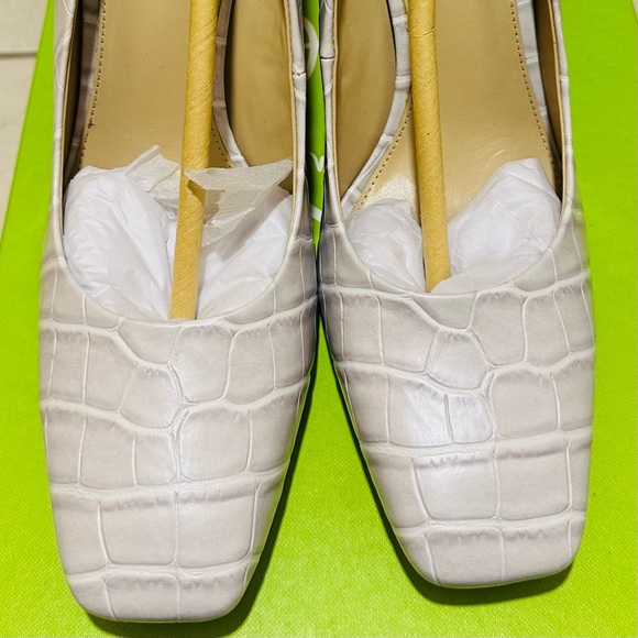 NEW Sam Edelman Pebble Grey Beth Crocodile Pump Stiletto Heels - Picture 8 of 8